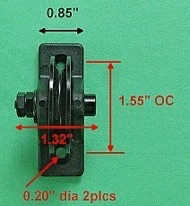 Post Mount Antenna Pulley Top Dimensions